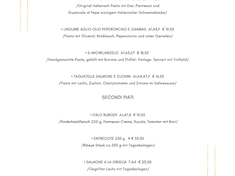 menu 2 of Ristorante L‘Incontro