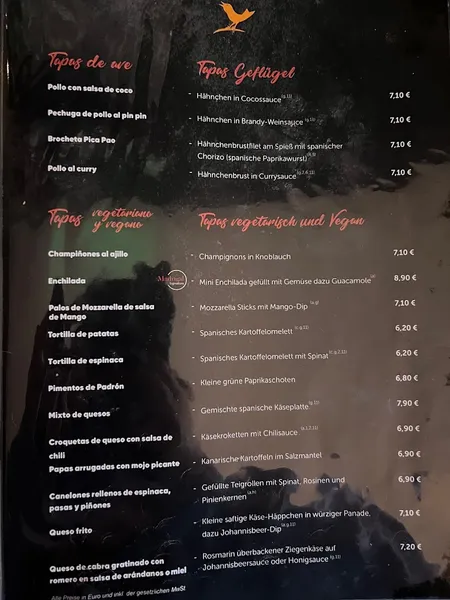 menu 1 of Madrigal Tapas Bar (Winterhude)
