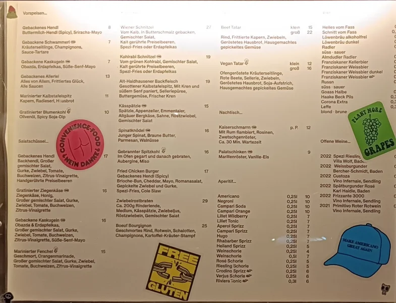 menu 0 of Spezlwirtschaft Haidhausen