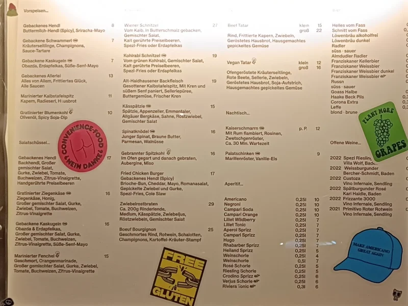 menu 0 of Spezlwirtschaft Haidhausen