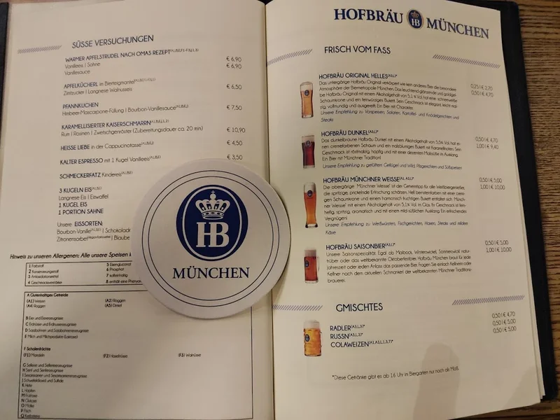 menu 2 of Hofbräukeller am Wiener Platz