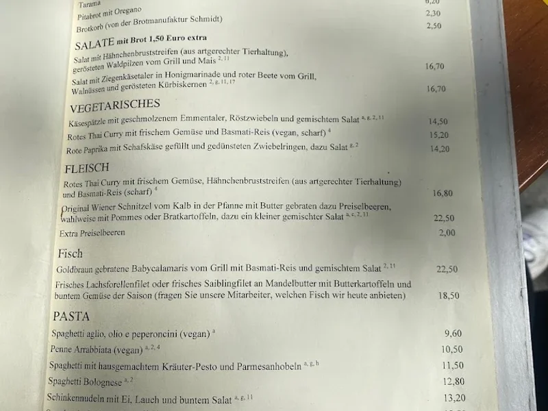 menu 0 of Preysinggarten