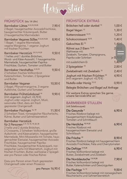menu 1 of Barmbeker Herzstück