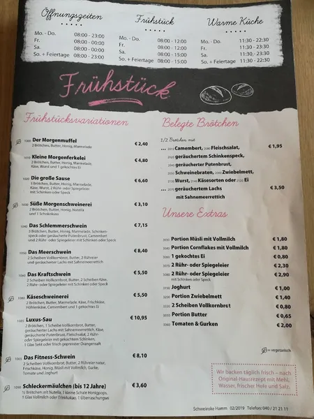 menu 0 of Schweinske Hamm