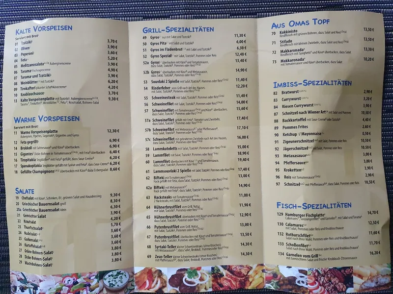 menu 0 of Der Grieche