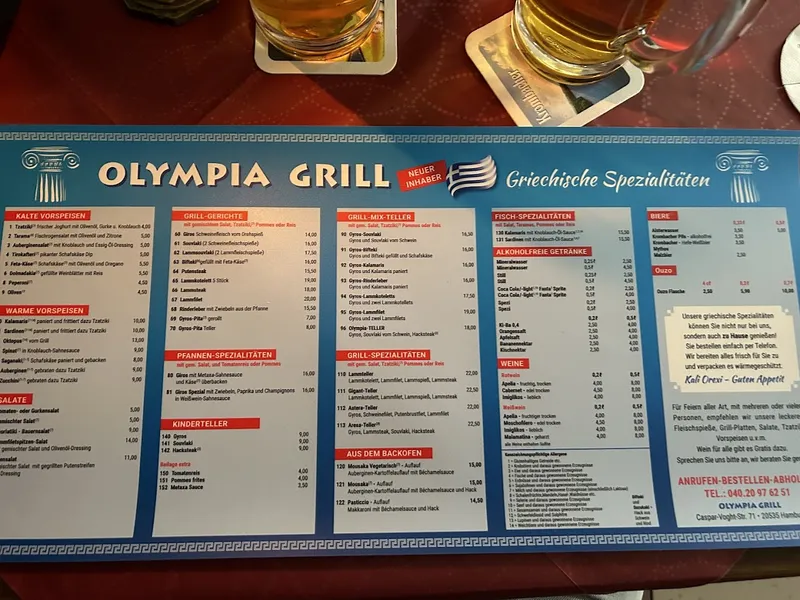 menu 2 of Olympia Grill Hamburg
