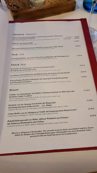 menu 1 of Medici