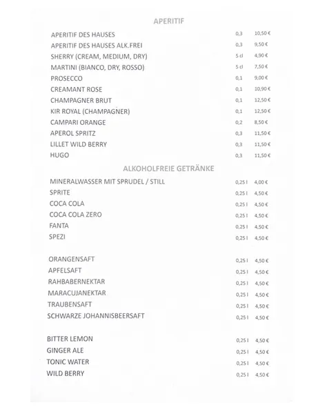 menu 1 of Dorfkrug Volksdorf