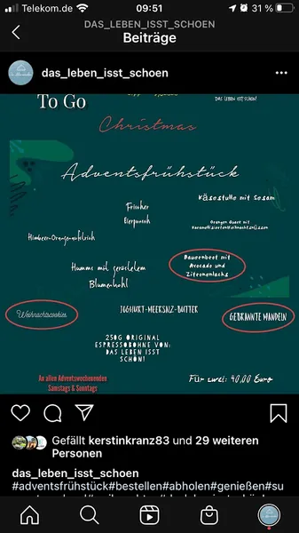 menu 2 of Das Leben isst schön