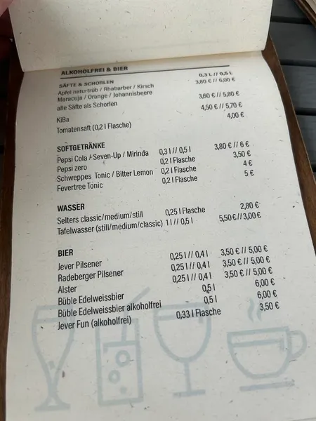menu 1 of Restaurant Engel