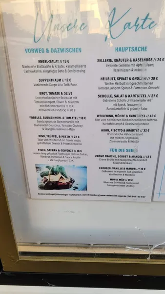menu 2 of Restaurant Engel