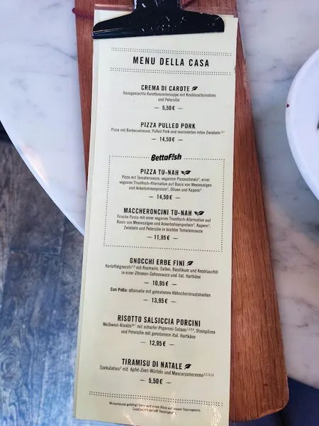 menu 2 of L'Osteria Hannover Vahrenwalder
