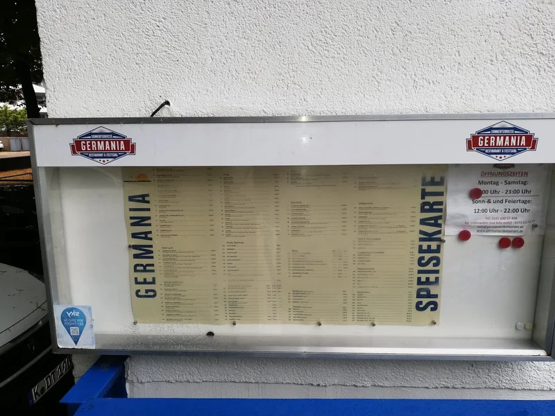 menu 0 of Germania Terrasse