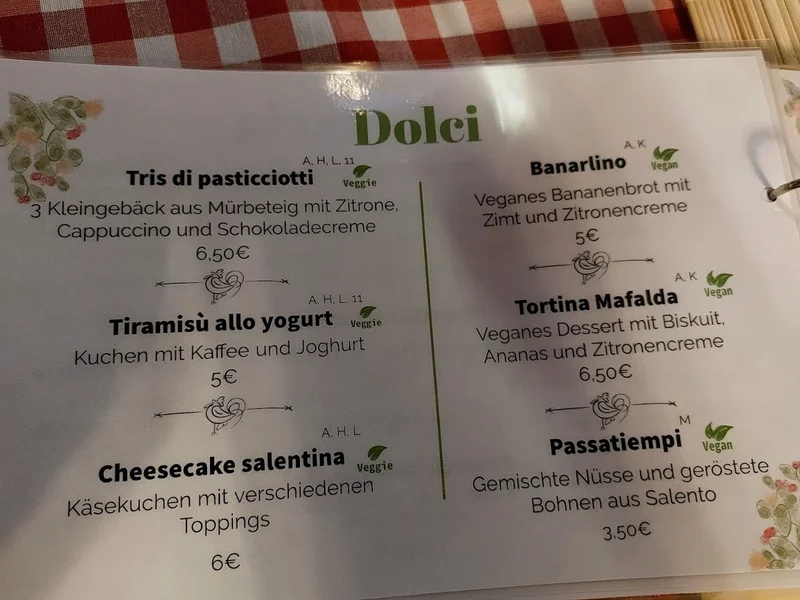 menu 2 of Flo Salento