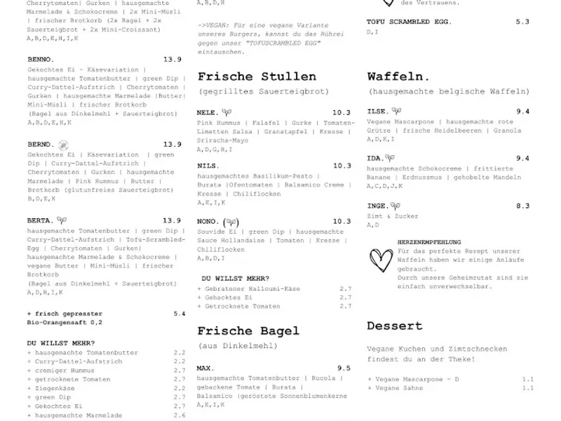 menu 2 of Café Hin & Veg