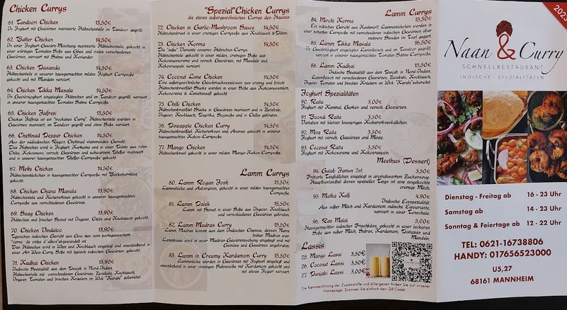 menu 2 of Naan & Curry