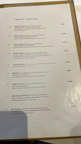 menu 0 of Taj Tandoori