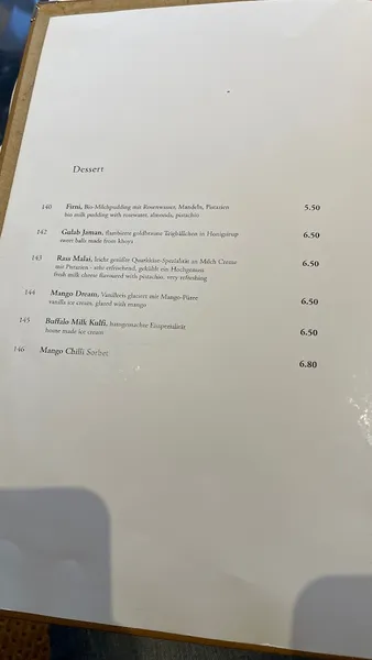 menu 2 of Taj Tandoori
