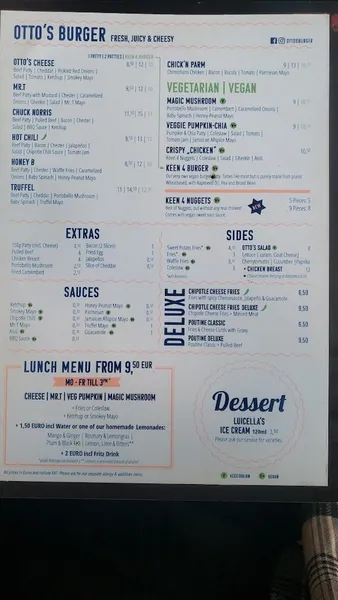 menu 2 of Otto's Burger - Schanzenstraße