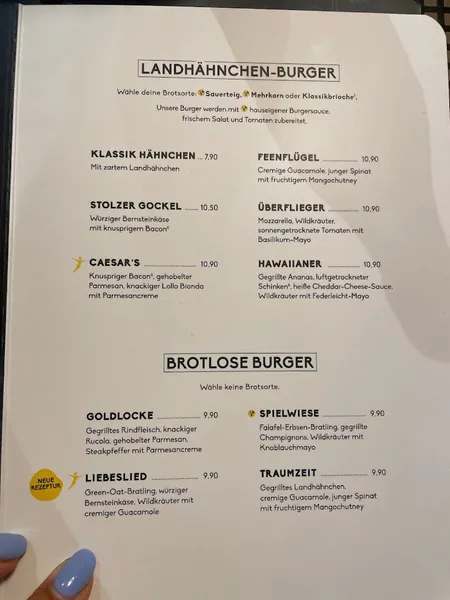 menu 1 of PETER PANE Burgergrill & Bar