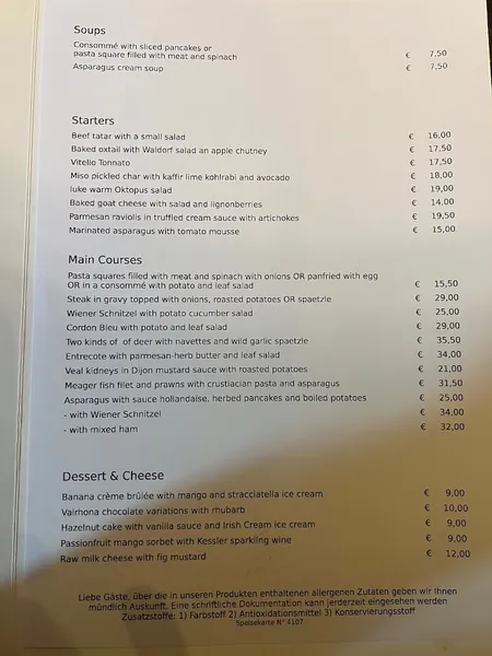 menu 0 of Goldener Adler
