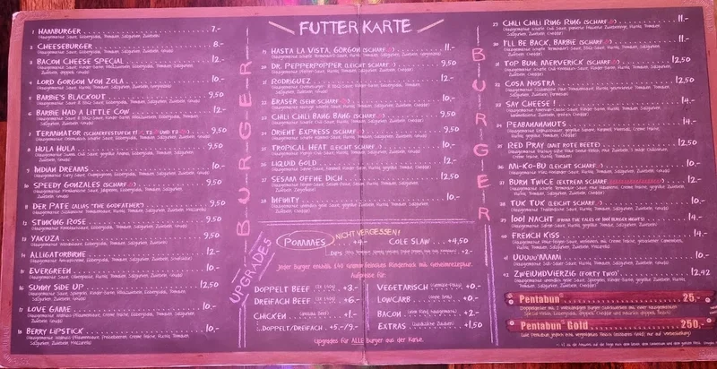 menu 0 of Taste my Burger