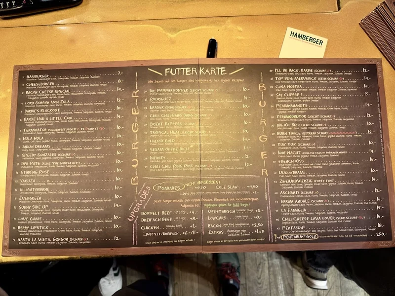 menu 1 of Taste my Burger