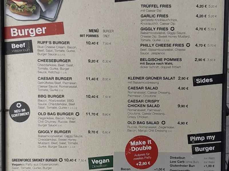 menu 2 of Ruff's Burger & BBQ Schwabing Restaurant
