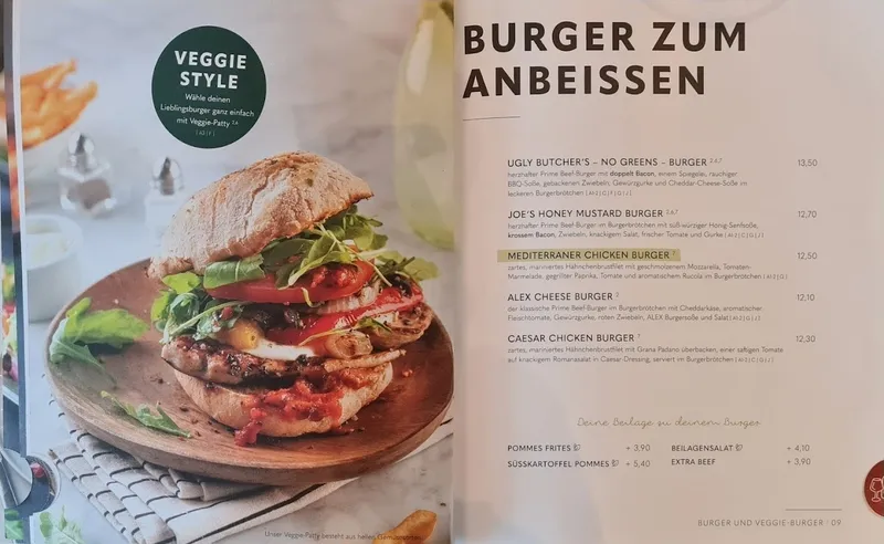 menu 2 of ALEX Hamburg