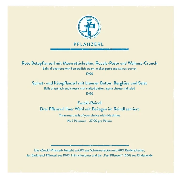 menu 1 of ZWICKL - Gastlichkeit am Viktualienmarkt