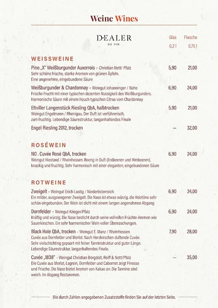 menu 2 of Immer Satt