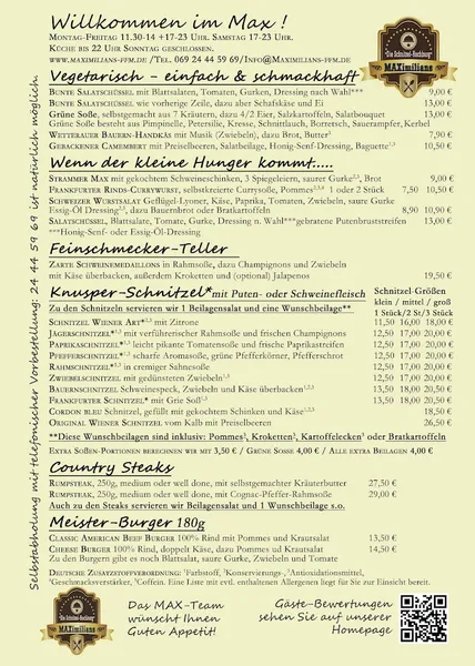 menu 0 of Maximilians