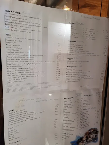 menu 0 of La Cambusa