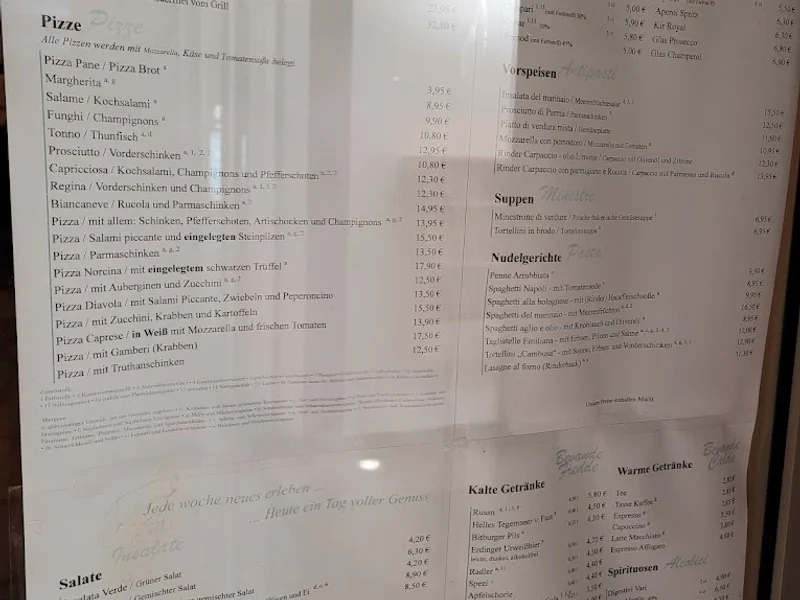 menu 0 of La Cambusa