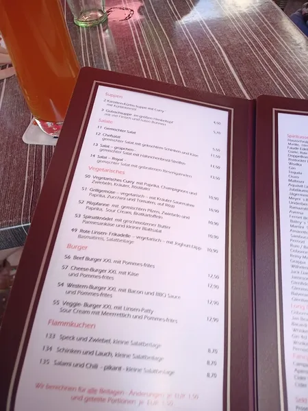 menu 1 of Restaurant Grüpchen