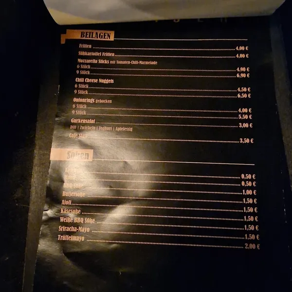 menu 0 of Butjer Smashed in Linden
