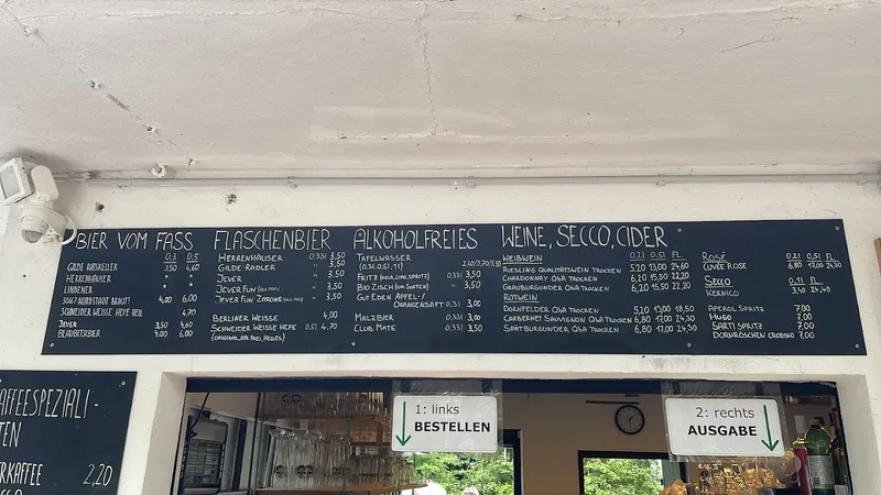 menu 2 of Biergarten Dornröschen