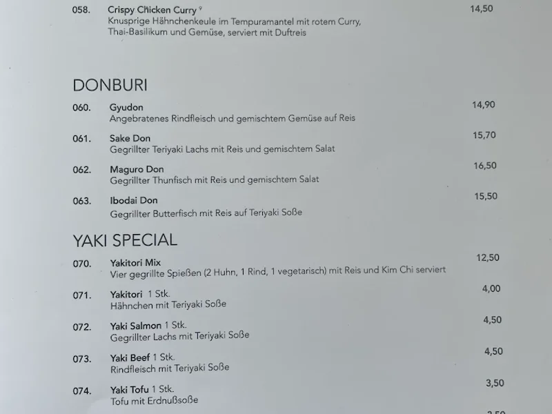 menu 2 of Hachiko Sushi Köln