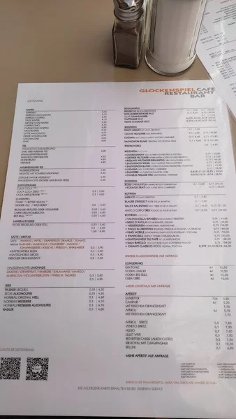 menu 2 of Cafe Glockenspiel GmbH