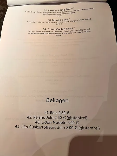 menu 2 of Madame Mai Hamburg