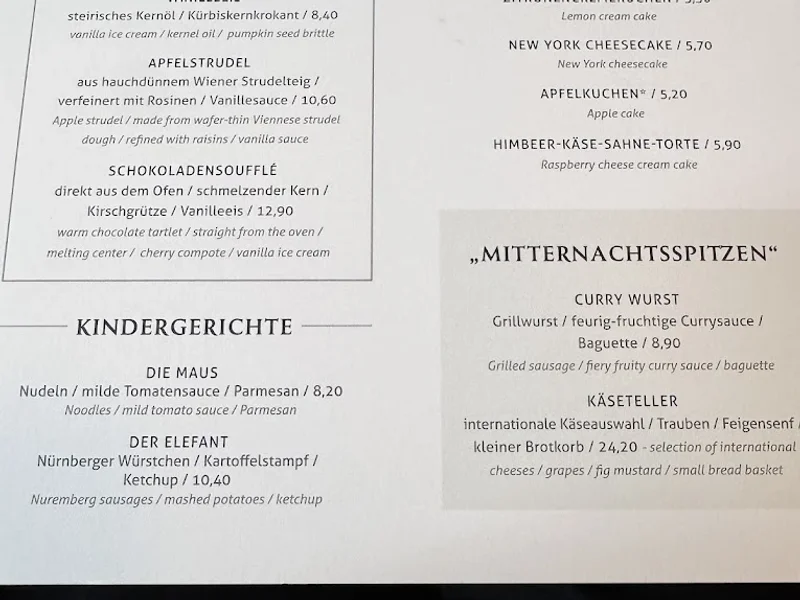 menu 1 of Funkhaus Cafe-Bar-Restaurant