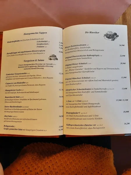 menu 1 of Gasthaus Perlacher Hof