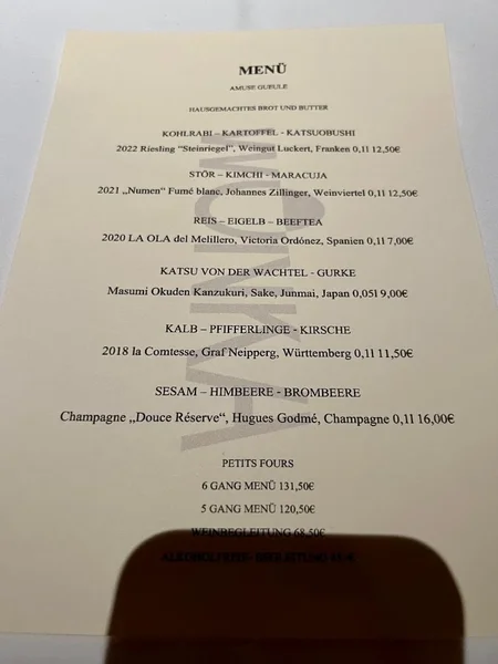 menu 0 of Wonka Restaurant & Kochwerkstatt