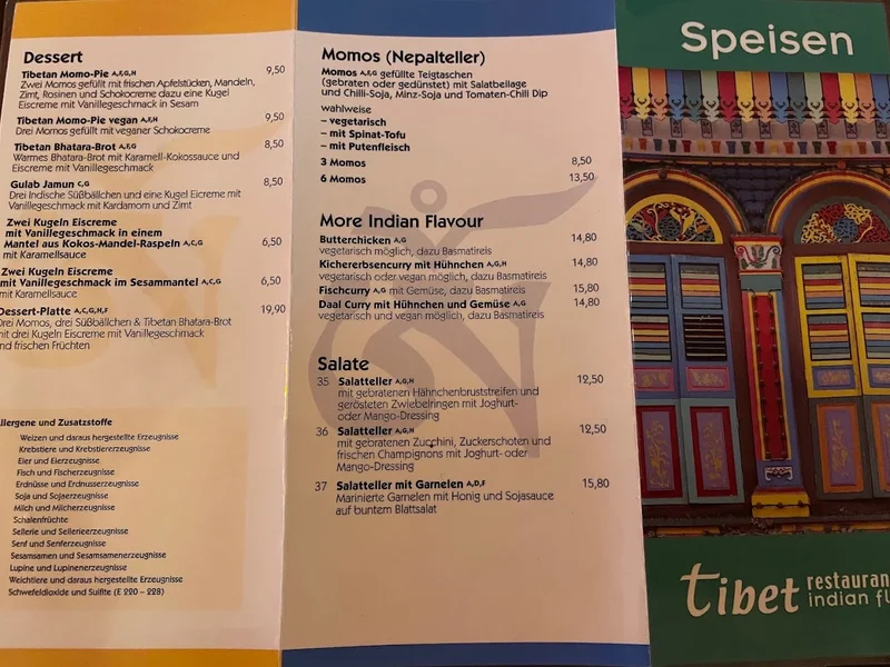 menu 0 of Tibet