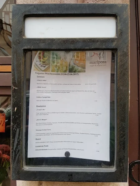 menu 0 of Mariposa