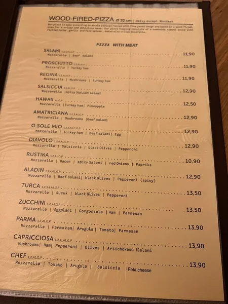 menu 0 of Bürger's Moosach