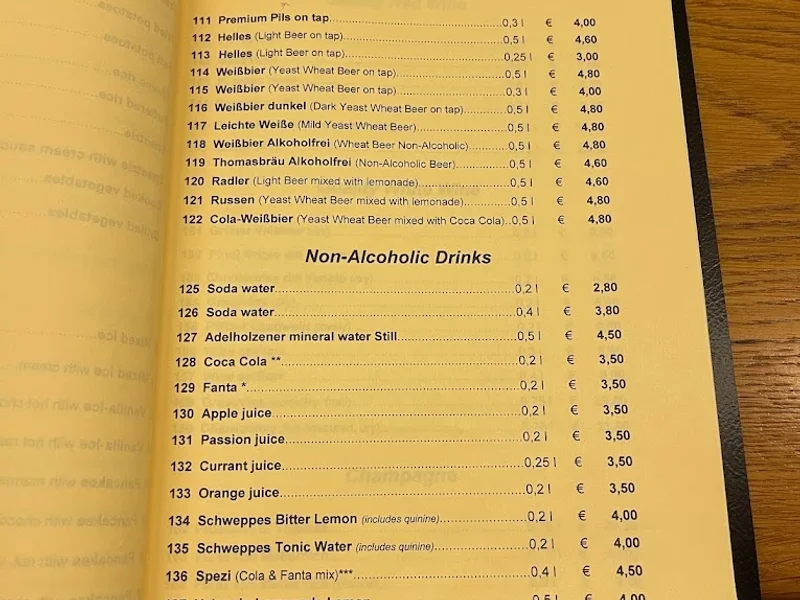 menu 1 of Restaurant Pils Corner