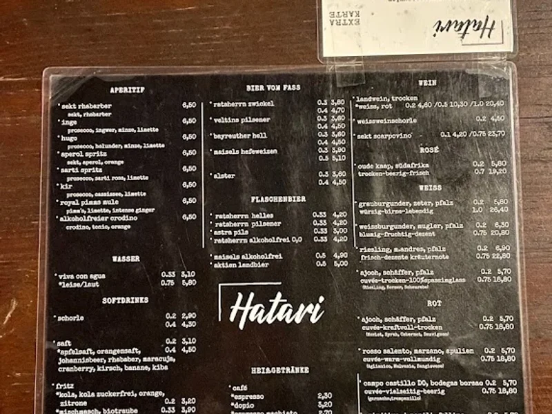 HATARI - Bewertungen und Menü - Eimsbüttel Hamburg