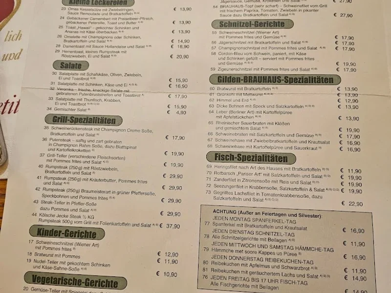 menu 2 of Cafe Riese Köln
