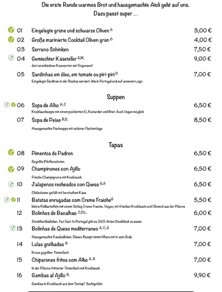 menu 0 of Rossio | Tapas e Vinho